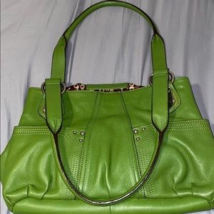 Green leather tignanello purse $20